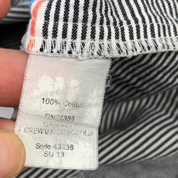 J.Crew Striped Half Button Down Boyfriend Popover Shirt Size 2 - Picture 5 of 5
